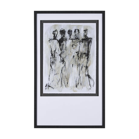 Gathering I by Mercana Studio a Hand Embellished Textured Framed Art Print Matted under Glass by Mercana at Eve Furniture