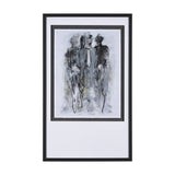 Gathering II by Mercana Studio a Hand Embellished Textured Framed Art Print Matted under Glass by Mercana at Eve Furniture