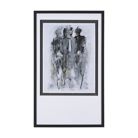 Gathering II by Mercana Studio a Hand Embellished Textured Framed Art Print Matted under Glass by Mercana at Eve Furniture