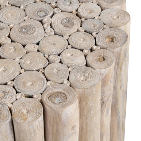 Gathering Tan/White Accent Table by Crestview at Eve Furniture