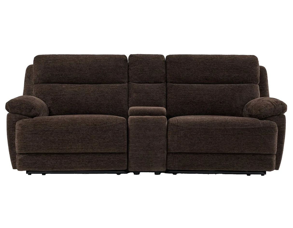 Gatlin Brown Fabric Dual-Power 3-Piece Reclining Loveseat by Steve Silver at Eve Furniture
