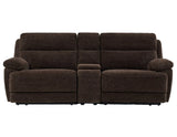 Gatlin Brown Fabric Dual-Power 3-Piece Reclining Loveseat by Steve Silver at Eve Furniture