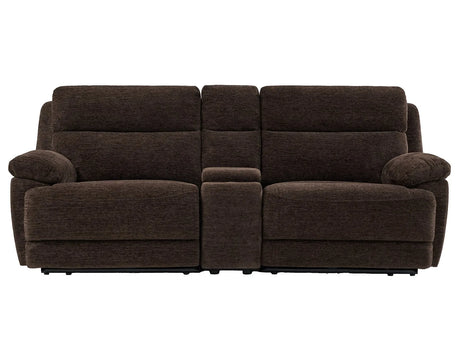 Gatlin Brown Fabric Dual-Power 3-Piece Reclining Loveseat by Steve Silver at Eve Furniture