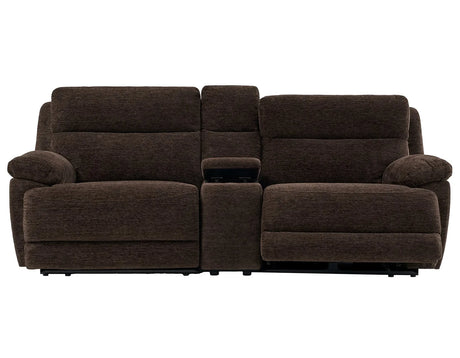Gatlin Brown Fabric Dual-Power 3-Piece Reclining Loveseat by Steve Silver at Eve Furniture
