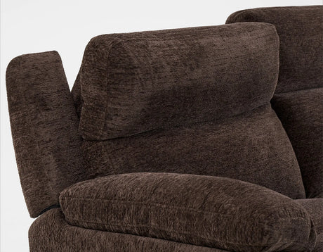 Gatlin Brown Fabric Dual-Power 3-Piece Reclining Loveseat by Steve Silver at Eve Furniture