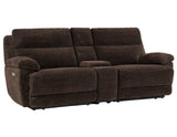 Gatlin Brown Fabric Dual-Power 3-Piece Reclining Loveseat by Steve Silver at Eve Furniture