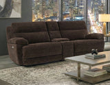Gatlin Brown Fabric Dual-Power 3-Piece Reclining Loveseat by Steve Silver at Eve Furniture
