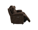 Gatlin Brown Fabric Dual-Power 3-Piece Reclining Sofa by Steve Silver at Eve Furniture