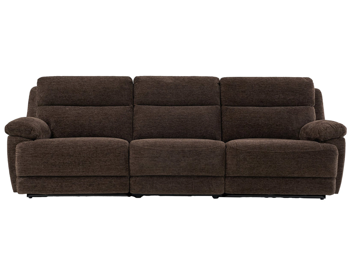 Gatlin Brown Fabric Dual-Power 3-Piece Reclining Sofa by Steve Silver at Eve Furniture