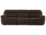 Gatlin Brown Fabric Dual-Power 3-Piece Reclining Sofa by Steve Silver at Eve Furniture