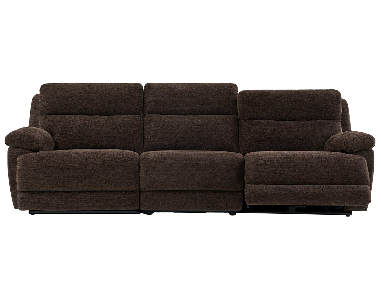 Gatlin Brown Fabric Dual-Power 3-Piece Reclining Sofa by Steve Silver at Eve Furniture