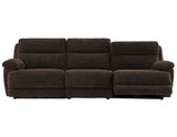 Gatlin Brown Fabric Dual-Power 3-Piece Reclining Sofa by Steve Silver at Eve Furniture