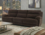Gatlin Brown Fabric Dual-Power 3-Piece Reclining Sofa by Steve Silver at Eve Furniture