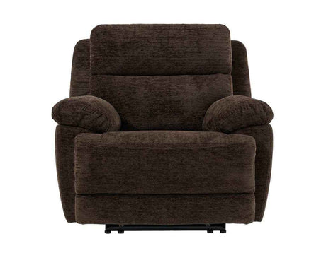 Gatlin Brown Fabric Dual-Power Recliner by Steve Silver at Eve Furniture