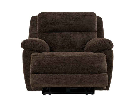 Gatlin Brown Fabric Dual-Power Recliner by Steve Silver at Eve Furniture