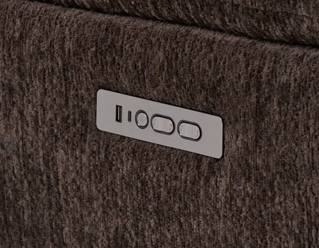 Gatlin Brown Fabric Dual-Power Recliner by Steve Silver at Eve Furniture