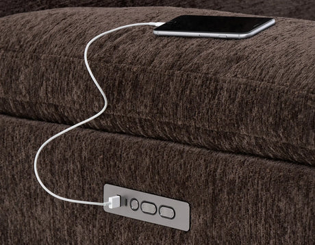 Gatlin Dual-Power Brown Fabric 6-Piece Modular Reclining Sectional by Steve Silver at Eve Furniture