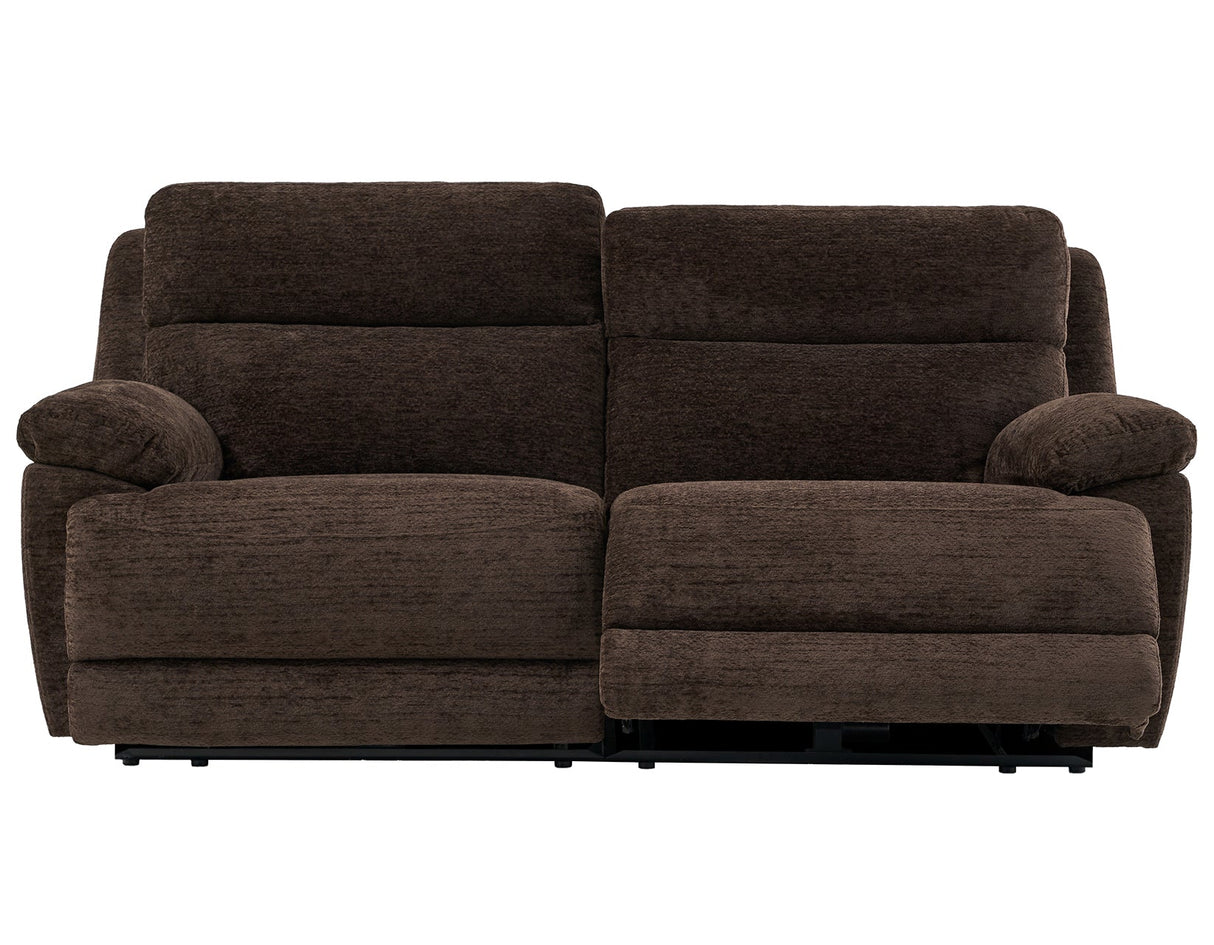 Gatlin Brown Fabric Dual-Power 2-Piece Reclining Loveseat by Steve Silver at Eve Furniture