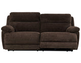 Gatlin Brown Fabric Dual-Power 2-Piece Reclining Loveseat by Steve Silver at Eve Furniture