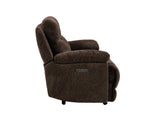 Gatlin Brown Fabric Dual-Power 2-Piece Reclining Loveseat by Steve Silver at Eve Furniture