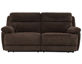 Gatlin Brown Fabric Dual-Power 2-Piece Reclining Loveseat by Steve Silver at Eve Furniture