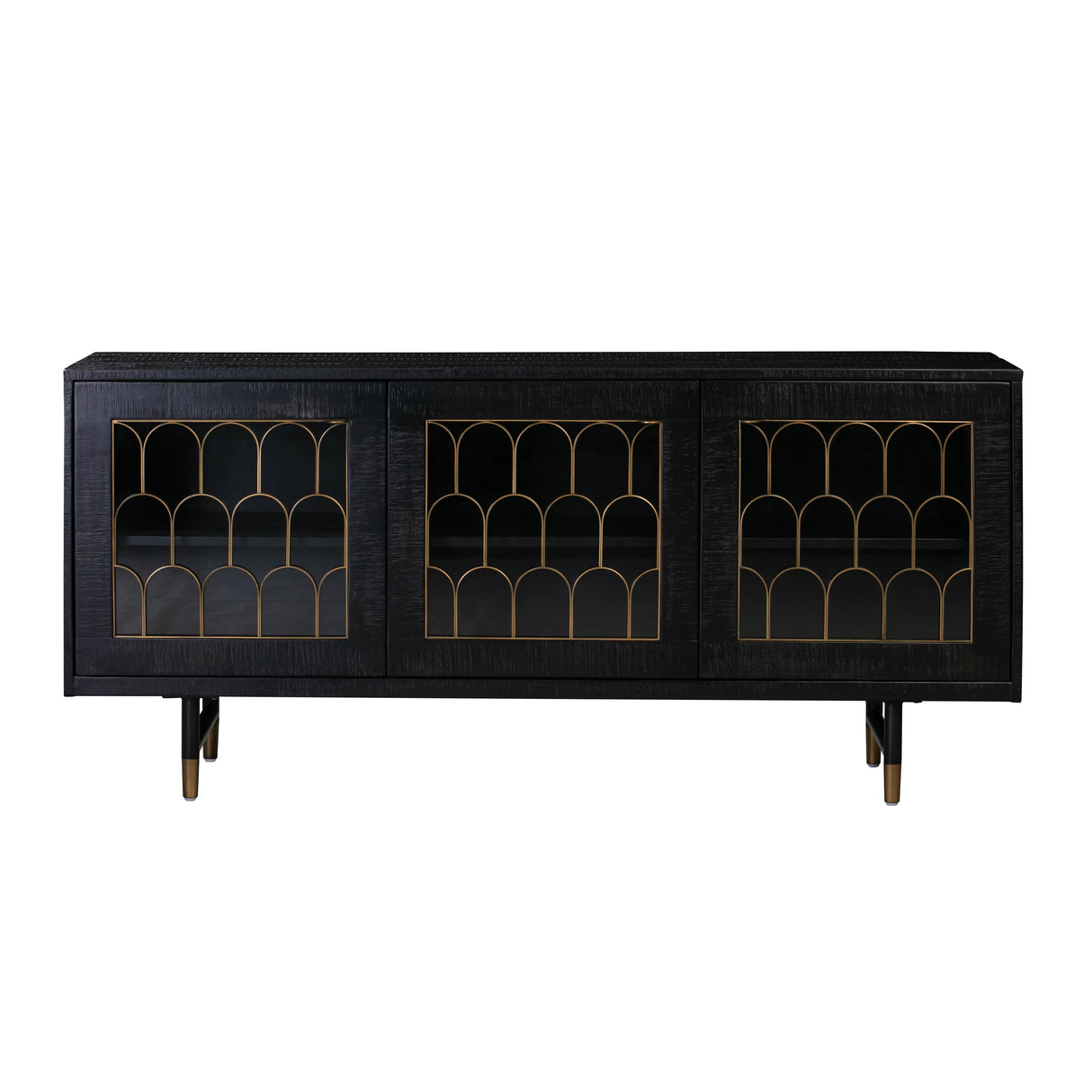Gatsby Black Acacia Wood 66" Buffet by TOV Furniture at Eve Furniture