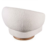 Gatsby Estelle 35" Swivel Accent Chair in Cream Boucle Fabric by Home Trends & Design at Eve Furniture