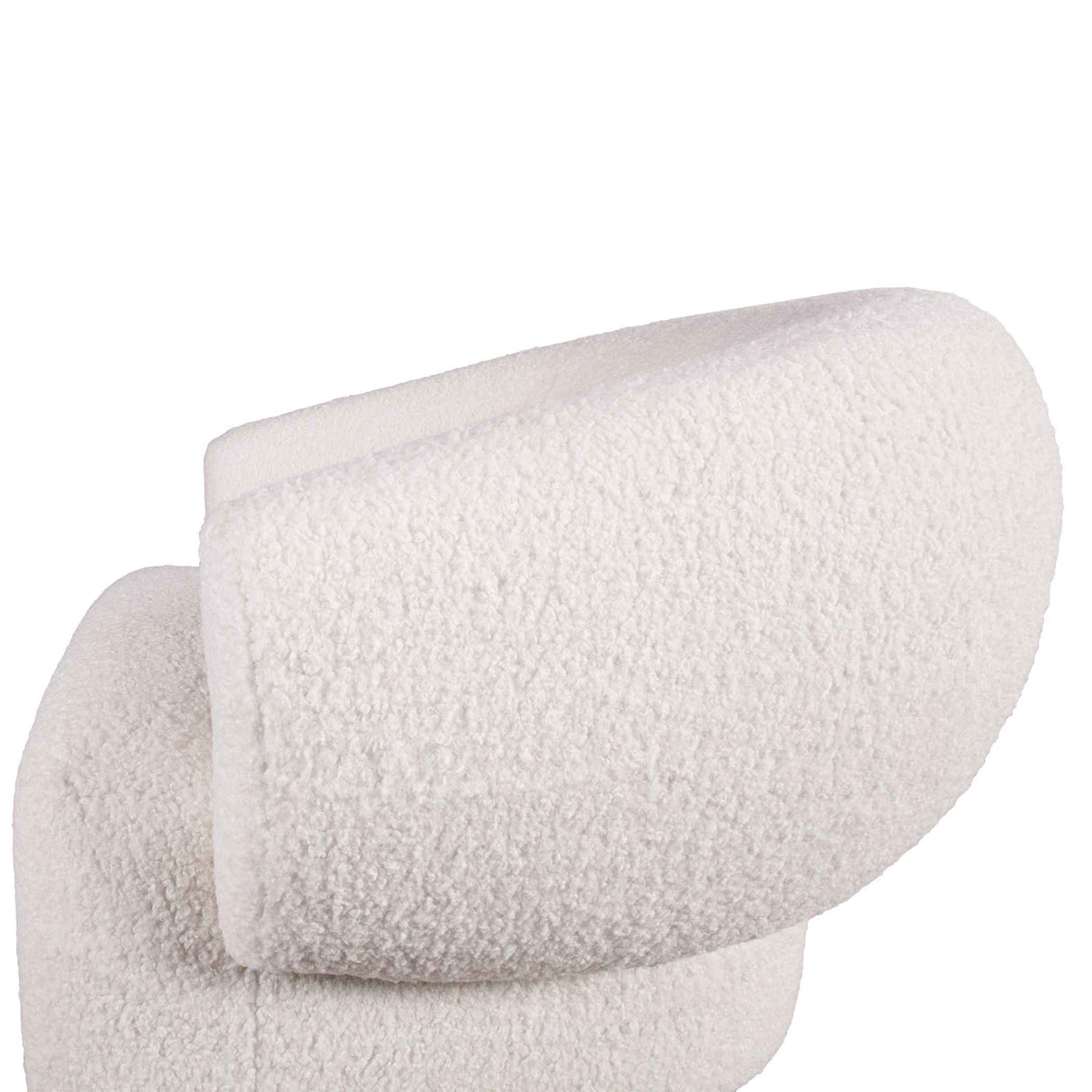 Gatsby Estelle 35" Swivel Accent Chair in Cream Boucle Fabric by Home Trends & Design at Eve Furniture