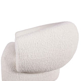 Gatsby Estelle 35" Swivel Accent Chair in Cream Boucle Fabric by Home Trends & Design at Eve Furniture