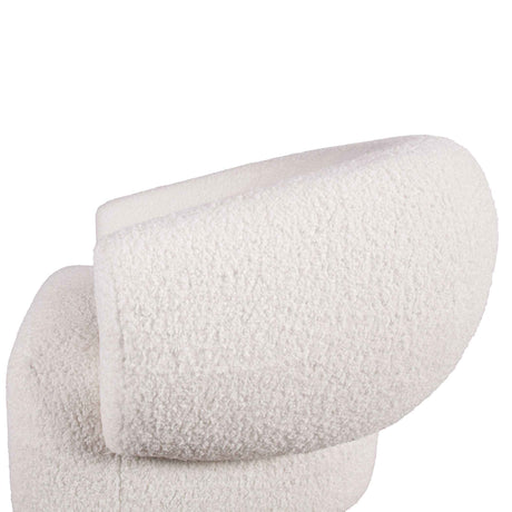 Gatsby Estelle 35" Swivel Accent Chair in Cream Boucle Fabric by Home Trends & Design at Eve Furniture