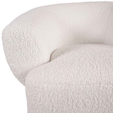 Gatsby Estelle 35" Swivel Accent Chair in Cream Boucle Fabric by Home Trends & Design at Eve Furniture