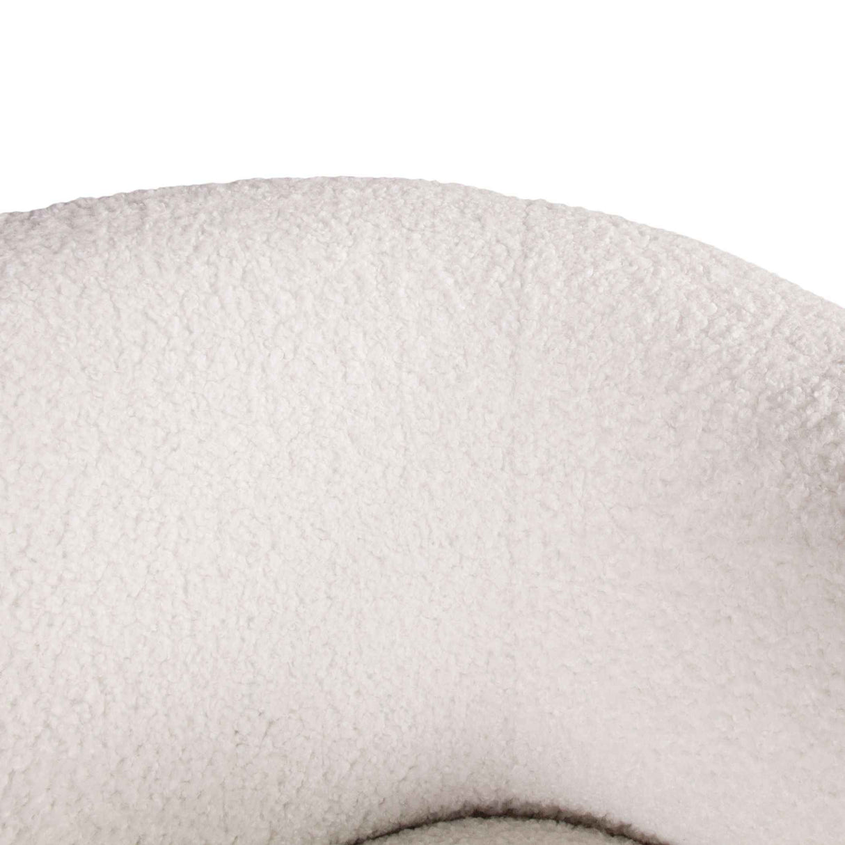 Gatsby Estelle 35" Swivel Accent Chair in Cream Boucle Fabric by Home Trends & Design at Eve Furniture