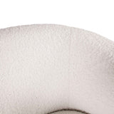 Gatsby Estelle 35" Swivel Accent Chair in Cream Boucle Fabric by Home Trends & Design at Eve Furniture