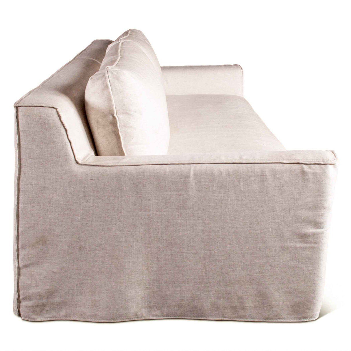 Gatsby Palladium Sofa in White Linen Slipcover by Home Trends & Design at Eve Furniture