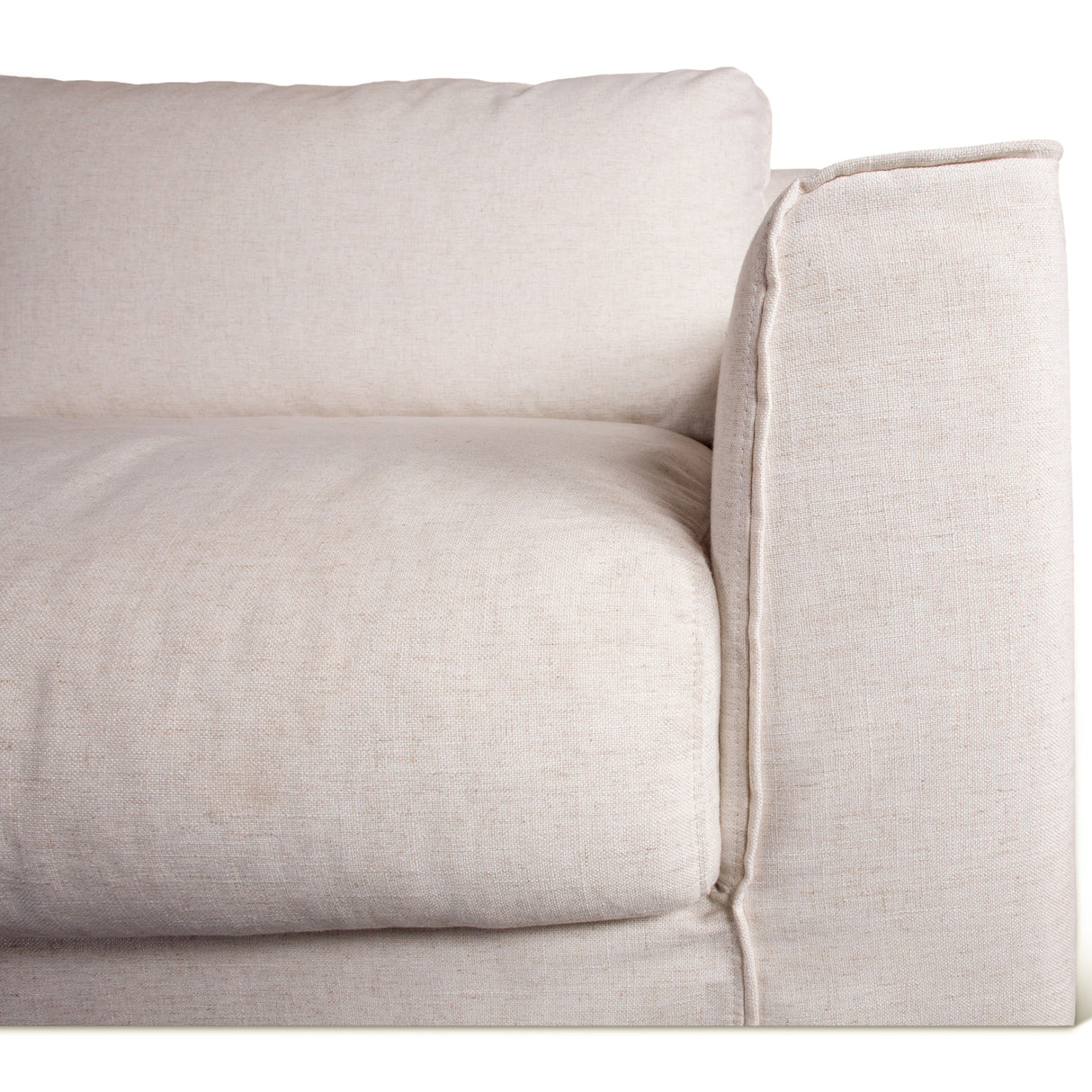 Gatsby Palladium Sofa in White Linen Slipcover by Home Trends & Design at Eve Furniture