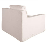 Gatsby Palladium Swivel Accent Chair in White Linen Slipcover by Home Trends & Design at Eve Furniture
