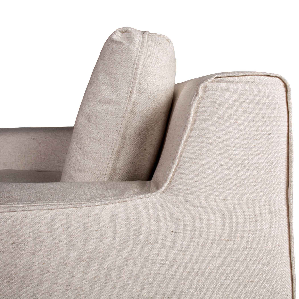 Gatsby Palladium Swivel Accent Chair in White Linen Slipcover by Home Trends & Design at Eve Furniture