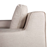 Gatsby Palladium Swivel Accent Chair in White Linen Slipcover by Home Trends & Design at Eve Furniture