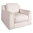 Gatsby Palladium Swivel Accent Chair in White Linen Slipcover by Home Trends & Design at Eve Furniture