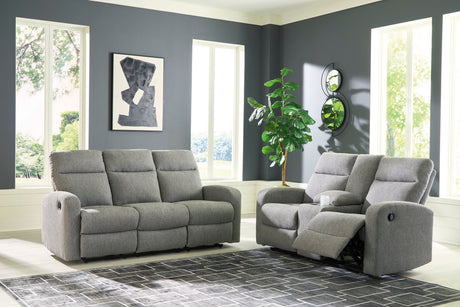 Gauntlet Sterling Reclining Living Room Set by Ashley at Eve Furniture