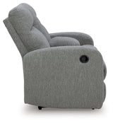 Gauntlet Sterling Manual Reclining Loveseat with Console by Ashley at Eve Furniture