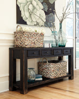 Gavelston Black Sofa/Console Table by Ashley at Eve Furniture
