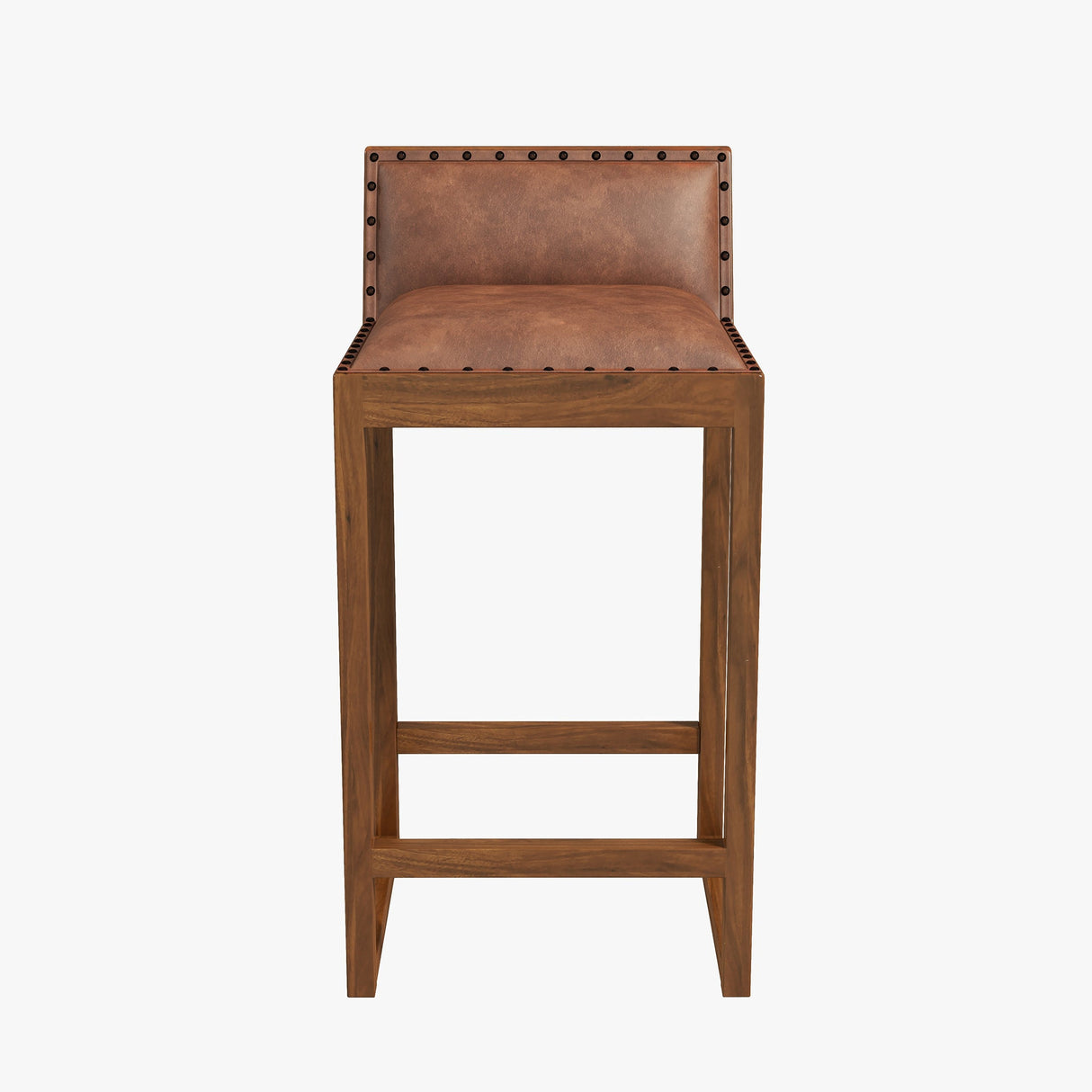 Gavin 25'' Solid Wood Genuine Leather Counter Stool by Ashcroft Furniture at Eve Furniture