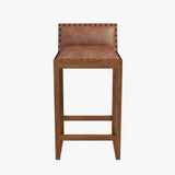 Gavin 25'' Solid Wood Genuine Leather Counter Stool by Ashcroft Furniture at Eve Furniture