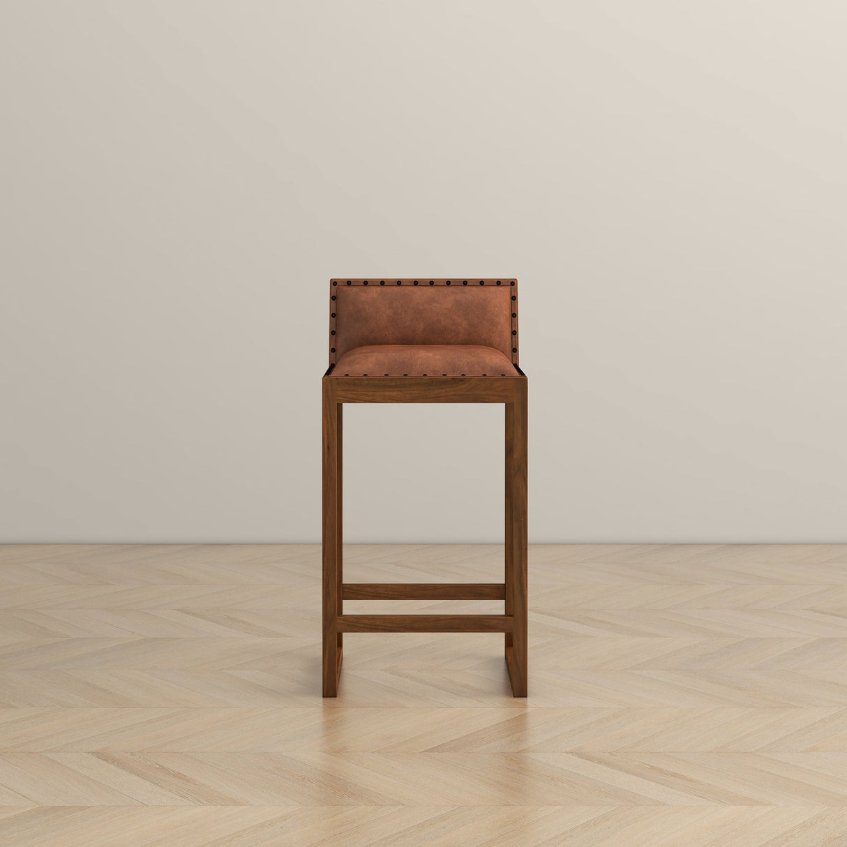 Gavin 25'' Solid Wood Genuine Leather Counter Stool by Ashcroft Furniture at Eve Furniture