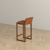 Gavin 25'' Solid Wood Genuine Leather Counter Stool by Ashcroft Furniture at Eve Furniture