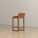 Gavin 25'' Solid Wood Genuine Leather Counter Stool by Ashcroft Furniture at Eve Furniture