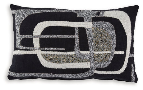 Gavrileigh Black/Gray/Ivory Pillow (Set of 4) by Ashley at Eve Furniture