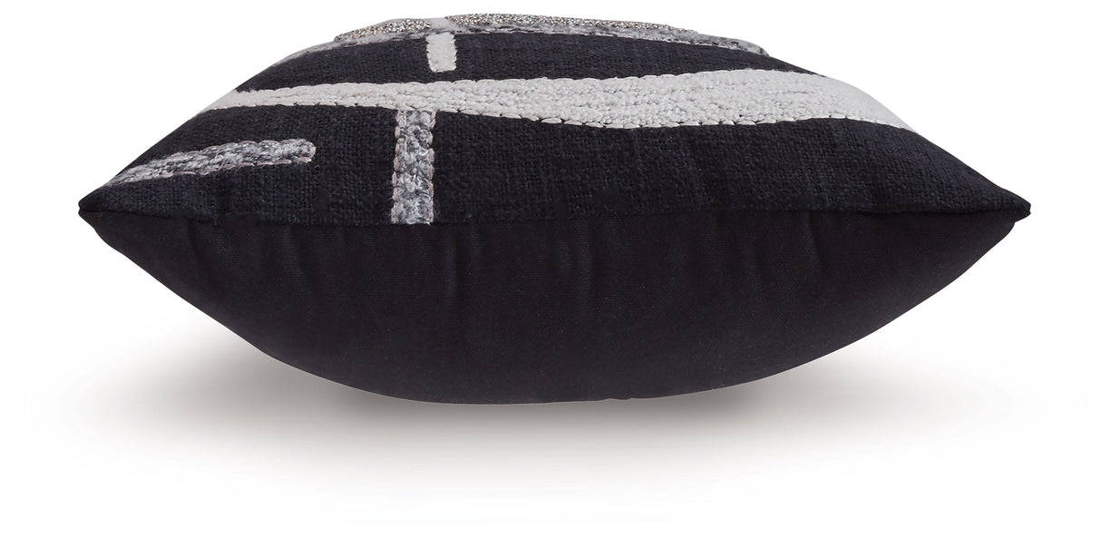 Gavrileigh Black/Gray/Ivory Pillow (Set of 4) by Ashley at Eve Furniture