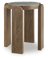 Gavrilley Gray/White/Brown Accent Table by ASHLEY FURNITURE at Eve Furniture